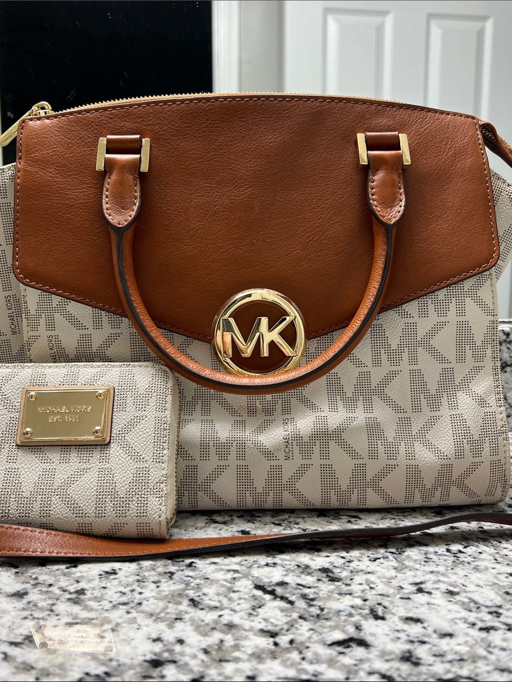 Michael Kors purse with matching wallet